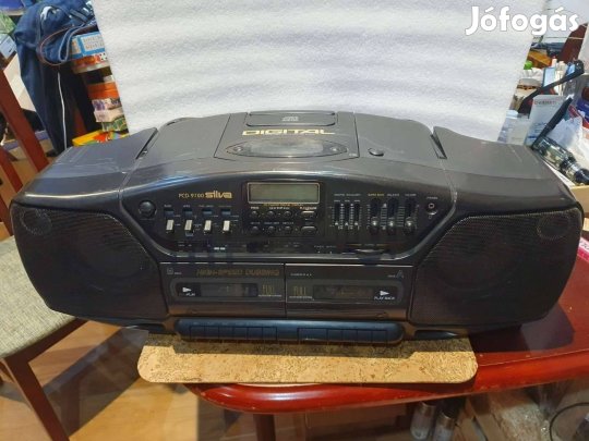 Retro Silva PCD-9100 CD-s rádiósmagnó kazetta boombox sétálómagnó