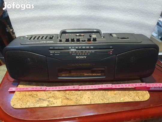 Retro Sony CFS-206L rádiósmagnó kazetta boombox sétálómagnó hi-fi 26