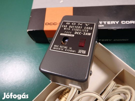 Retro Sony DDC 2 AW Autó Akkumulátor Kábel Stabilizátor Eredeti Doboz