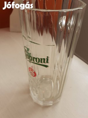 Retro Soproni üveg sörös korsó 0,3 l-es