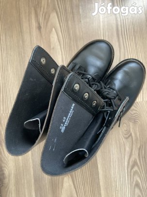 Retró Steinkogler katonai motoros taktikai bőr bakancs új 43 martens