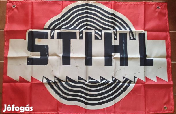 Retro Stihl feliratú zászló, dekoráció nem Husqvarna
