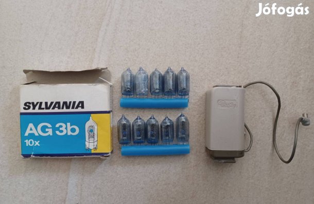Retro Sylvania GB3b 10 darab magnéziumos vaku + EMO egyesvaku készülék