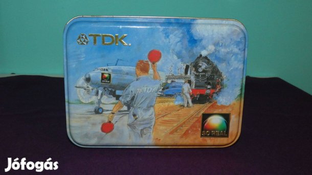 Retró TDK lemez doboz