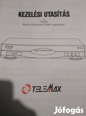 Retro Telemax TX-300 analóg műholdvevő + parabola antenna (tányér) g