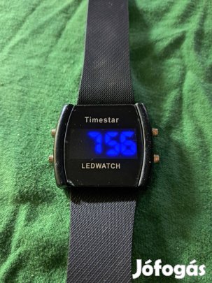Retro,Timestar Ledwatch,kék ledes ritkaság