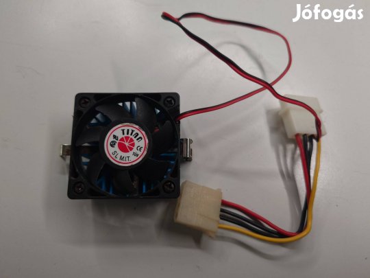 Retro Titan Socket 7 CPU hűtő - Kék eloxált klasszikus!