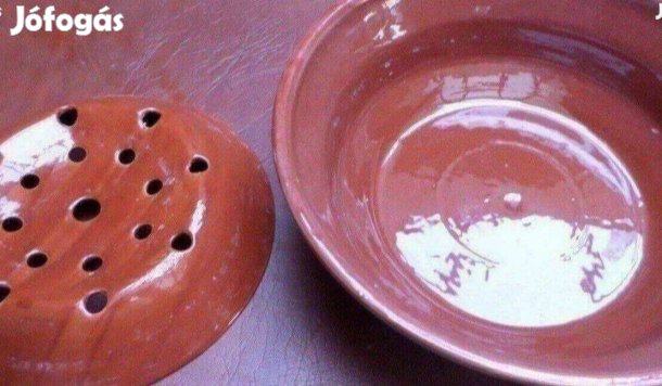 Retro Tófej kerámia tál váza ikebana nagy méret