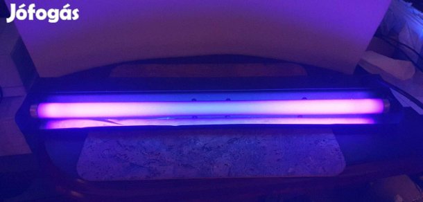 Retro UV neoncső armatúrával discolámpa díszvilágítás black light