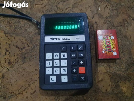 Retro VFD kijelzős számológép Silver Reed 8M szocreál írószer