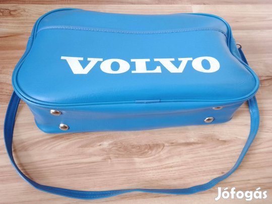 Retró Volvo sport táska utazó kézipoggyász műbőr 45+ éves kék ritka