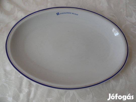 Retro Zsolnay porcelán pecsenyéstál ( Középületépítő Vállalat )