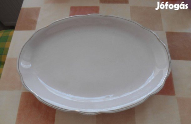 Retro Zsolnay porcelán pecsenyéstál, ovális