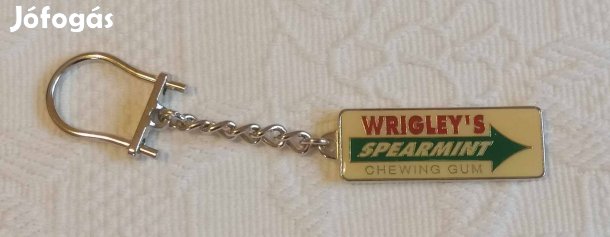 Retro (Új) "Wrigley's" Spearmint Rágógumi Fém Kulcstartó / Trafikáru