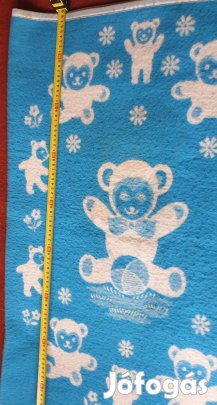 Retró,  maci mintás gyermek pléd eladó Xl.ker 