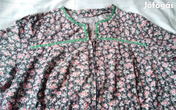 Retró , pamut otthonka,  elöl végig zippzáras Xl.ker 