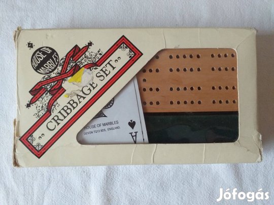 Retró / vintage Cribbage kártyajáték