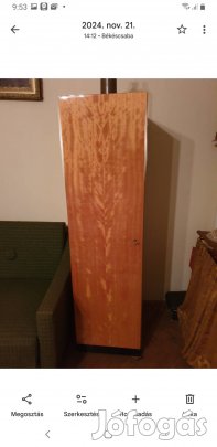Retró, egyajtós akasztós szekrény eladó Békéscsabán B