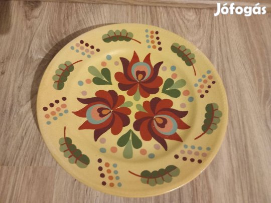 Retró, festett, porcelán falitányér