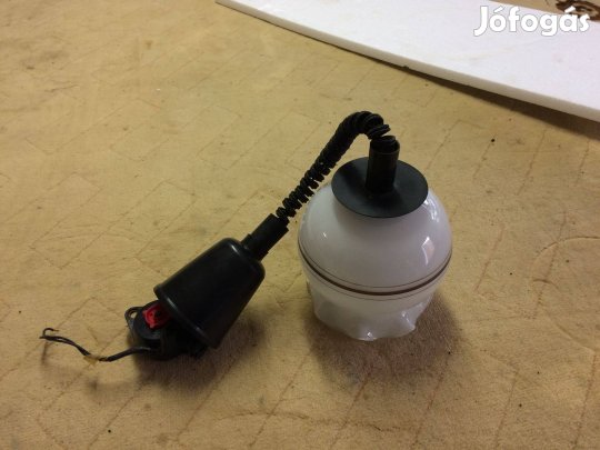 Retró, magasságállitos mennyezeti lámpa, üveg burás, eladó