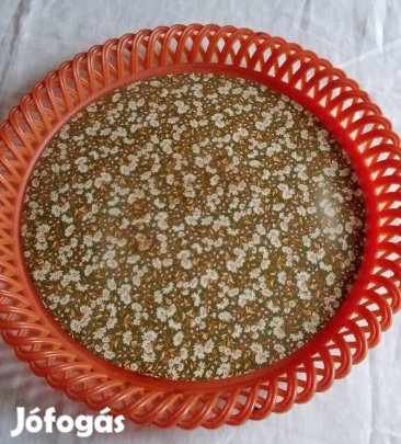 Retró, műanyag kerek tálca eladó Xl.ker 