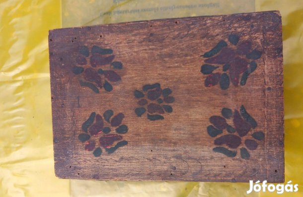 Retró, népi, fa díszdoboz
