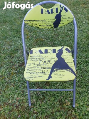 Retró, összecsukható,  feliratos szék eladó Xl.ker 