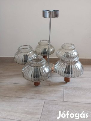 Retró, ötágú csillár