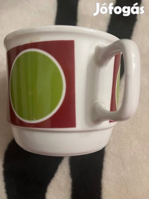 Retro, régi Zsolnay porcelán pöttyös rakásolható, hibátlan bögre!
