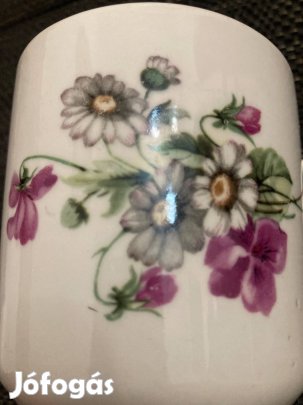 Retro, régi Zsolnay virágos porcelán bögre!