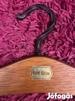 Retro, régi, ritka Echt Eiche tölgyfa ruha fogas, ruhafogas, vállfa!
