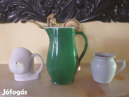 Retró, régi bögre kancsó kerámia