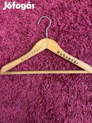 Retro, régi fa nadrágtartós ruha fogas, ruhafogas vállfa!