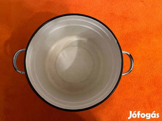 Retro, régi világoskék zománcozott lábos, edény, fazék!