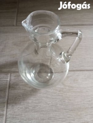 Retró, üveg pálinkás/boros kancsó, kínáló
