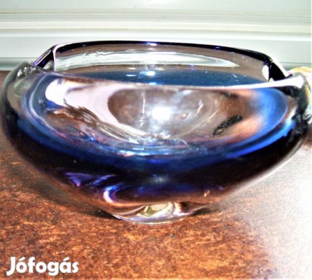 Retró, vastag üveg hamutartó