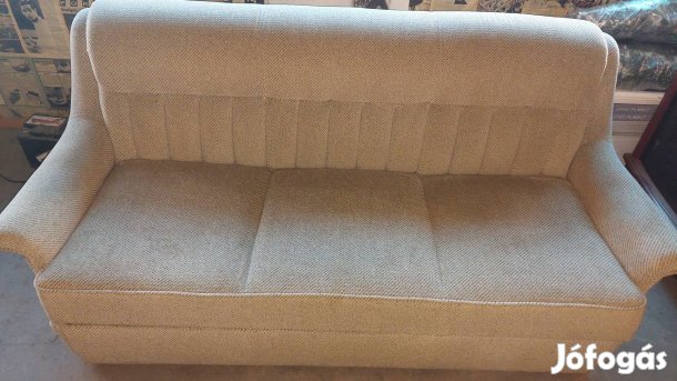 Retró ággyá nyitható kanapé 2 fotellal