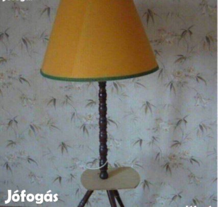 Retro állólámpa fa lámpa