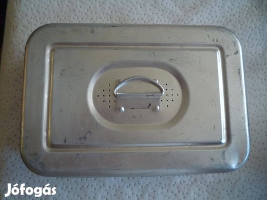 Retro alumínium ételtároló uzsonnás doboz