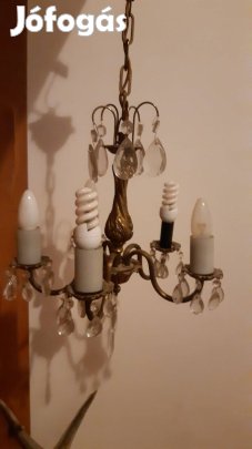 Retro antik tömör réz 5 ágú csillár