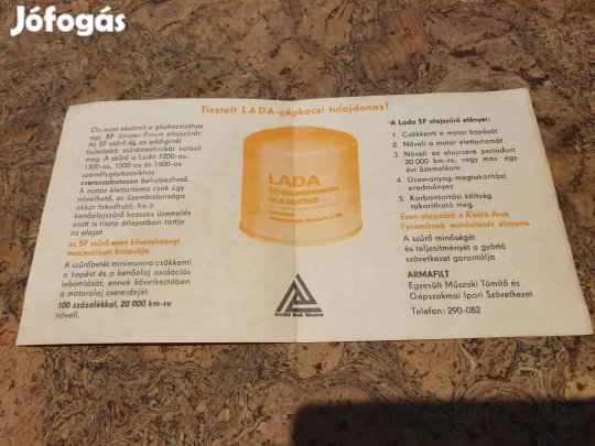 Retro armafilt lada szuperfinom olajszűrő leírása hihetetlen tulajdons