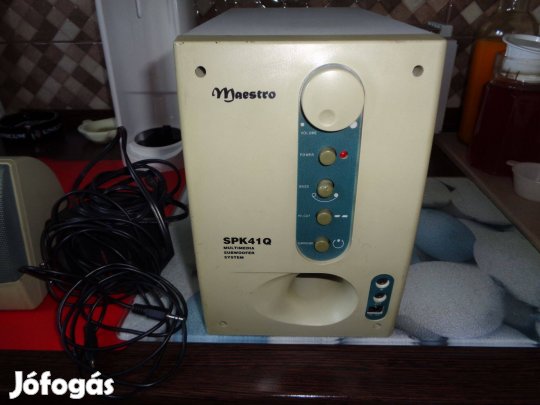 Retró asztali géphez használt erősitő hangfalakkal eladó