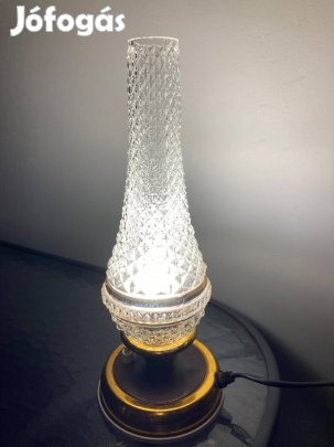Retro asztali lámpa szarvasi lámpa üvegbúrás