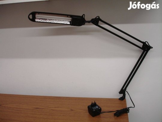 Retró asztali olvasólámpa állítható kar adapterrel fénycsővel