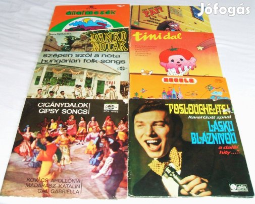 Retró bakelit lemezek (8db)