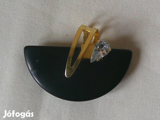 Retro bizsu kitűző, bross, kalapdísz