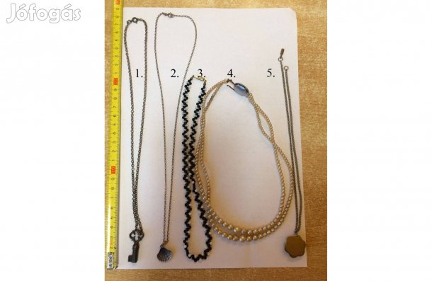 Retro bizsu nyaklánc 5 db