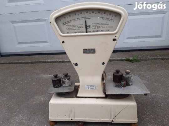 Retró bolti zöldséges mérleg, 10g - 3kg, Hódmezővásárhely