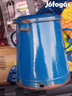 Retró bonyhádi 5l kék zsirosbödön zsíros bödön 25000ft