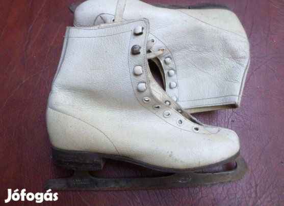 Retro bőr bakancs korcsolyacipő